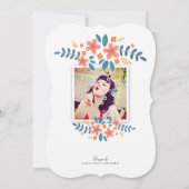 Invitation de photo de la Fête des mariées Florale (Dos)