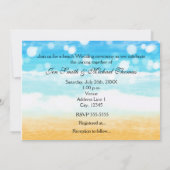 Invitation de photo de mariage de coquillage de cr (Dos)