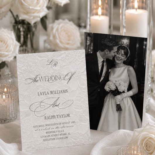 Invitation de photo de mariage éditoriale