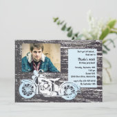 Invitation de photo de moto (Debout devant)