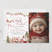 Invitation de photo de Noël ONEderful (Devant)