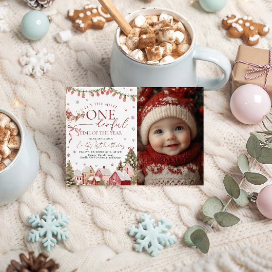 Invitation de photo de Noël ONEderful