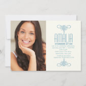 Invitation de photo de Paisley d'usage d'anges (Devant)