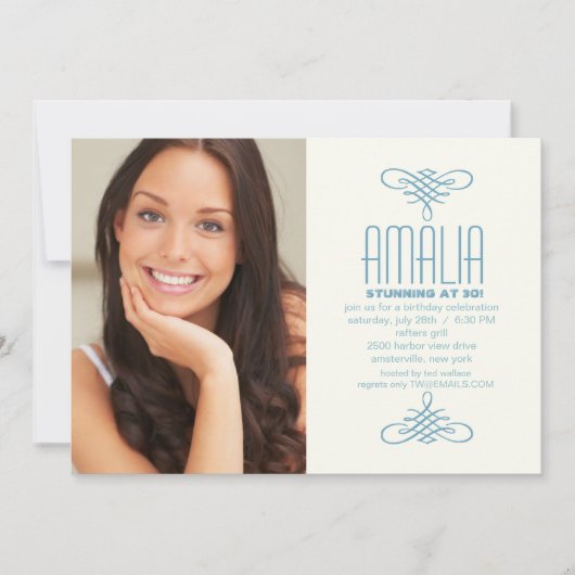 Invitation de photo de Paisley d'usage d'anges (Devant)