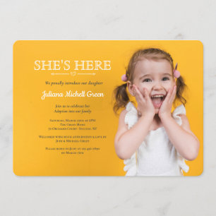 Invitation de photo de partie d'adoption