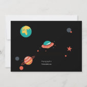 Invitation de photo de partie de l'espace (Dos)