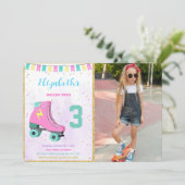 Invitation de photo de patin à roulettes (Debout devant)