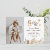 Invitation de photo de paysage d'animaux de safari (Debout devant)