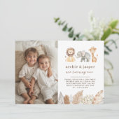 Invitation de photo de paysage de jumeaux d'animau (Debout devant)