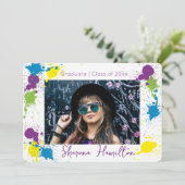 Invitation de photo de remise de diplôme avec écla (Debout devant)