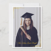 Invitation de photo de remise de diplôme moderne (Dos)