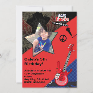 Invitation de photo de rockeur de star de rock pou