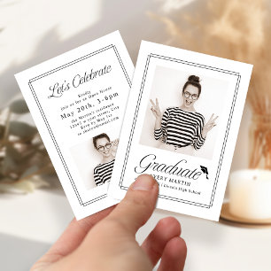 Invitation de photo de script encadré Mini Classic