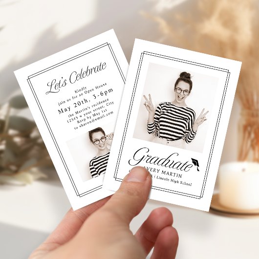 Invitation de photo de script encadré Mini Classic