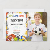 Invitation de photo de sport (Devant)