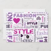 Invitation de photo de style de n de mode ' (Dos)