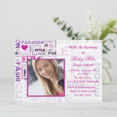 Invitation de photo de style de n de mode ' (Debout devant)