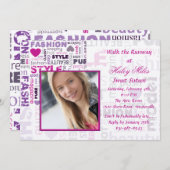 Invitation de photo de style de n de mode ' (Devant / Derrière)