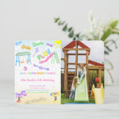 Invitation de photo de terrain de jeu (Debout devant)