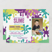 Invitation de photo d'égoutture de fête (Devant / Derrière)