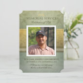 Invitation de photo d'élégance d'or vert de (Debout devant)