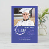 Invitation de photo d'obtention du diplôme de chef (Debout devant)