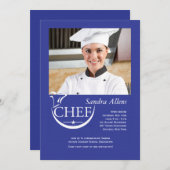 Invitation de photo d'obtention du diplôme de chef (Devant / Derrière)
