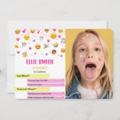 Invitation de photo Emoji (Devant)