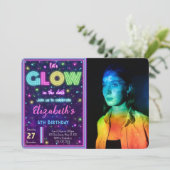 Invitation de photo lumineuse modifiable (Debout devant)