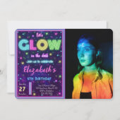 Invitation de photo lumineuse modifiable (Devant)