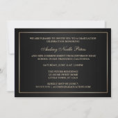 Invitation de photos Classy Black and Gold 2012 (Dos)