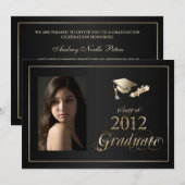Invitation de photos Classy Black and Gold 2012 (Devant / Derrière)