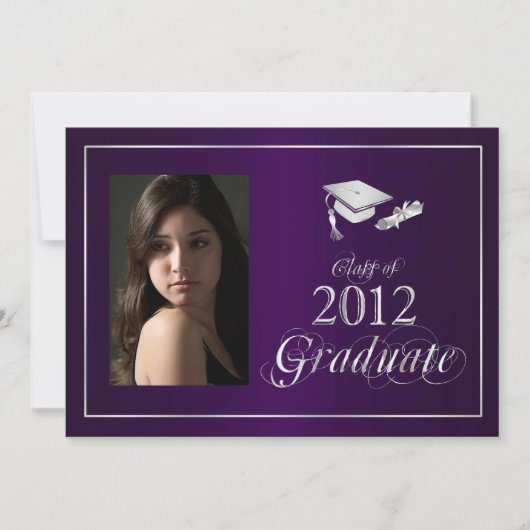 Invitation de photos Classy Purple & Silver 2012 (Devant)