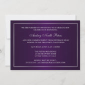 Invitation de photos Classy Purple & Silver 2012 (Dos)