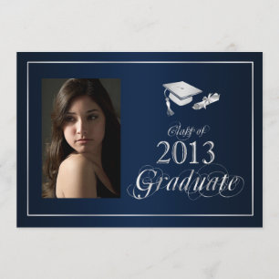 Invitation de photos de fin d'année 2013 en bleu c