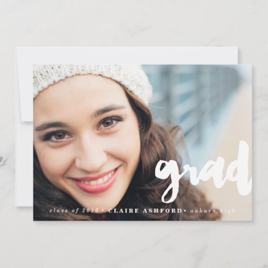 Invitation de photos de superposition de script él (Devant)