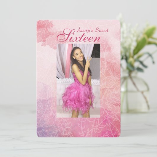 Invitation de photos florales (Debout devant)