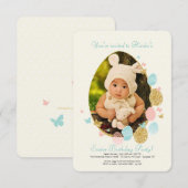 Invitation de photos sur le cadre des oeufs de Pâq (Devant / Derrière)