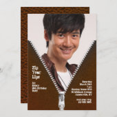 Invitation de photos Zipper Frame (Devant / Derrière)