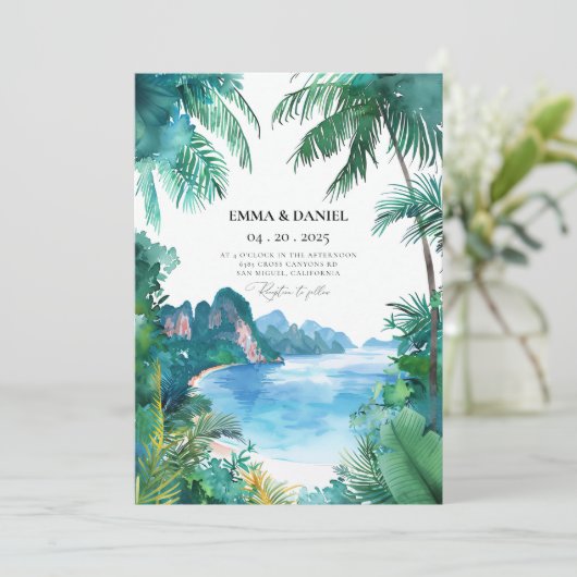 Invitation de Phuket Mariage Thaïlande (Debout devant)