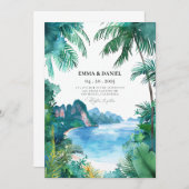 Invitation de Phuket Mariage Thaïlande (Devant / Derrière)