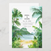 Invitation de Phuket Mariage Thaïlande (Devant / Derrière)