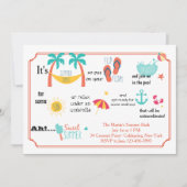 Invitation de Pictogramme de Bash d'été (Devant)