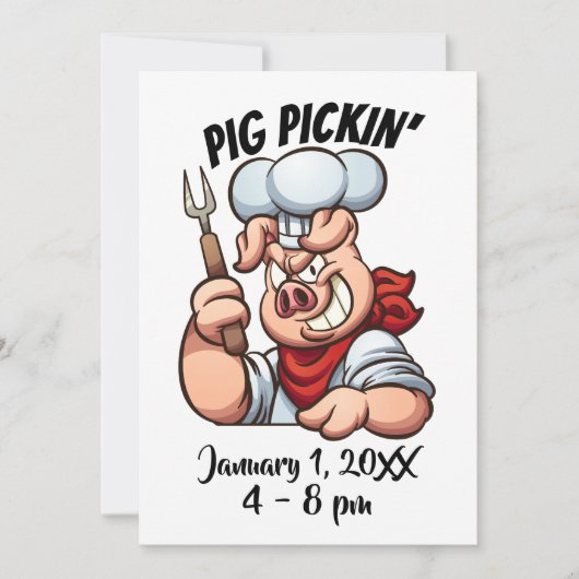 Invitation de PIG PICKIN (Devant)