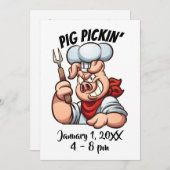 Invitation de PIG PICKIN (Devant / Derrière)