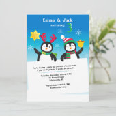 Invitation de pingouins d'hiver (Debout devant)