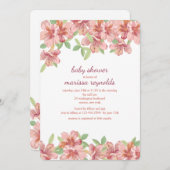 Invitation de Pink Azaleas (Devant / Derrière)