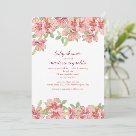 Invitation de Pink Azaleas (Debout devant)