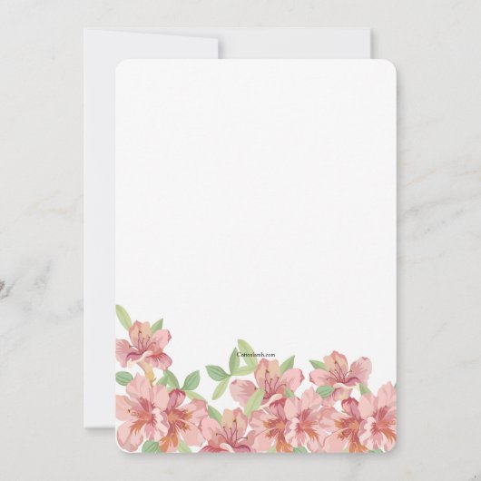 Invitation de Pink Azaleas (Dos)