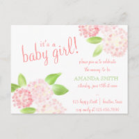 Invitation de Pink Hydrangea